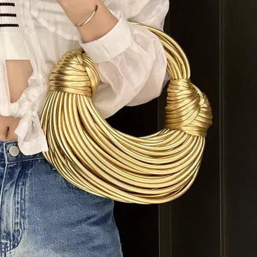 Women's Fashion Solid Color Handmade Woven Handbag - Bellarte Enchanté Women's Fashion Solid Color Handmade Woven Handbag