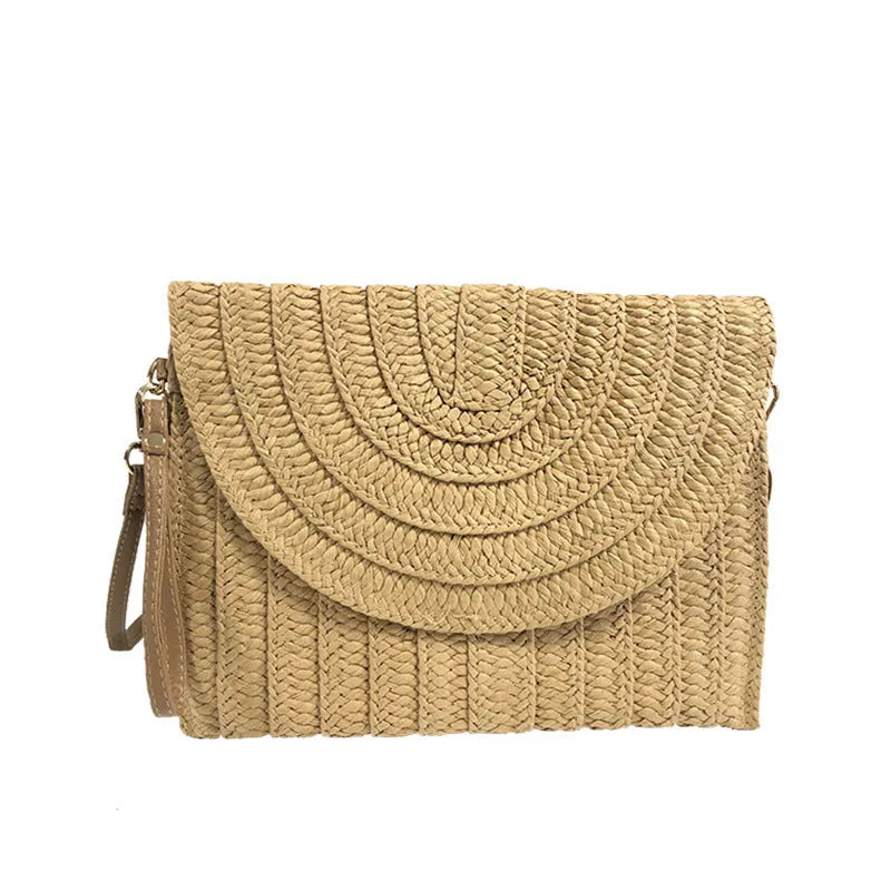 Women's Fashion Straw Bag Diagonal Span - Bellarte Enchanté Women's Fashion Straw Bag Diagonal Span