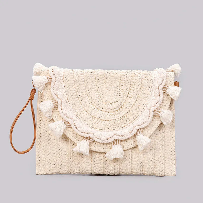 Women's Fashion Straw Bag Diagonal Span - Bellarte Enchanté Women's Fashion Straw Bag Diagonal Span