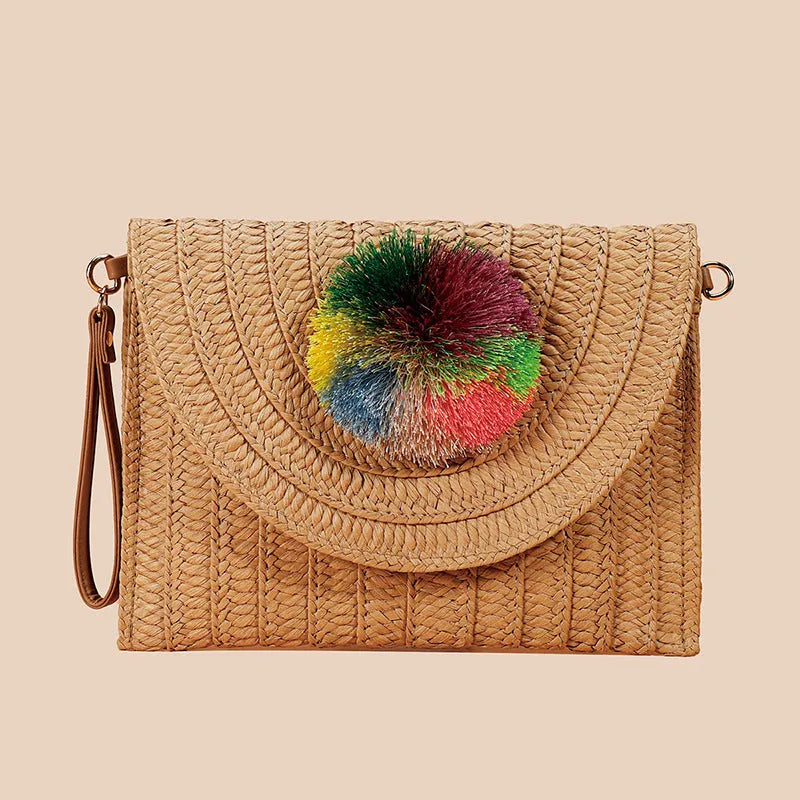 Women's Fashion Straw Bag Diagonal Span - Bellarte Enchanté Women's Fashion Straw Bag Diagonal Span