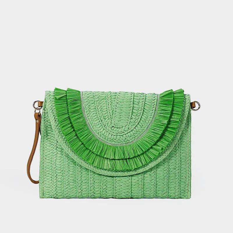 Women's Fashion Straw Bag Diagonal Span - Bellarte Enchanté Women's Fashion Straw Bag Diagonal Span