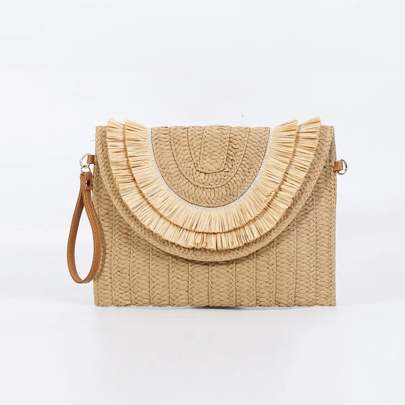 Women's Fashion Straw Bag Diagonal Span - Bellarte Enchanté Women's Fashion Straw Bag Diagonal Span