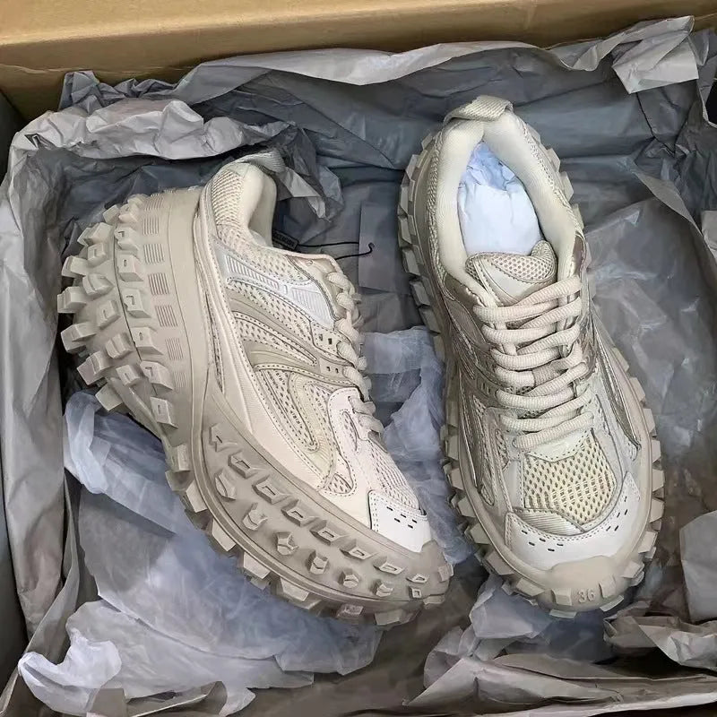 Women's Ins New Leisure Sports Breathable Tire Thick Soled Shoes - Bellarte Enchanté Women's Ins New Leisure Sports Breathable Tire Thick Soled Shoes