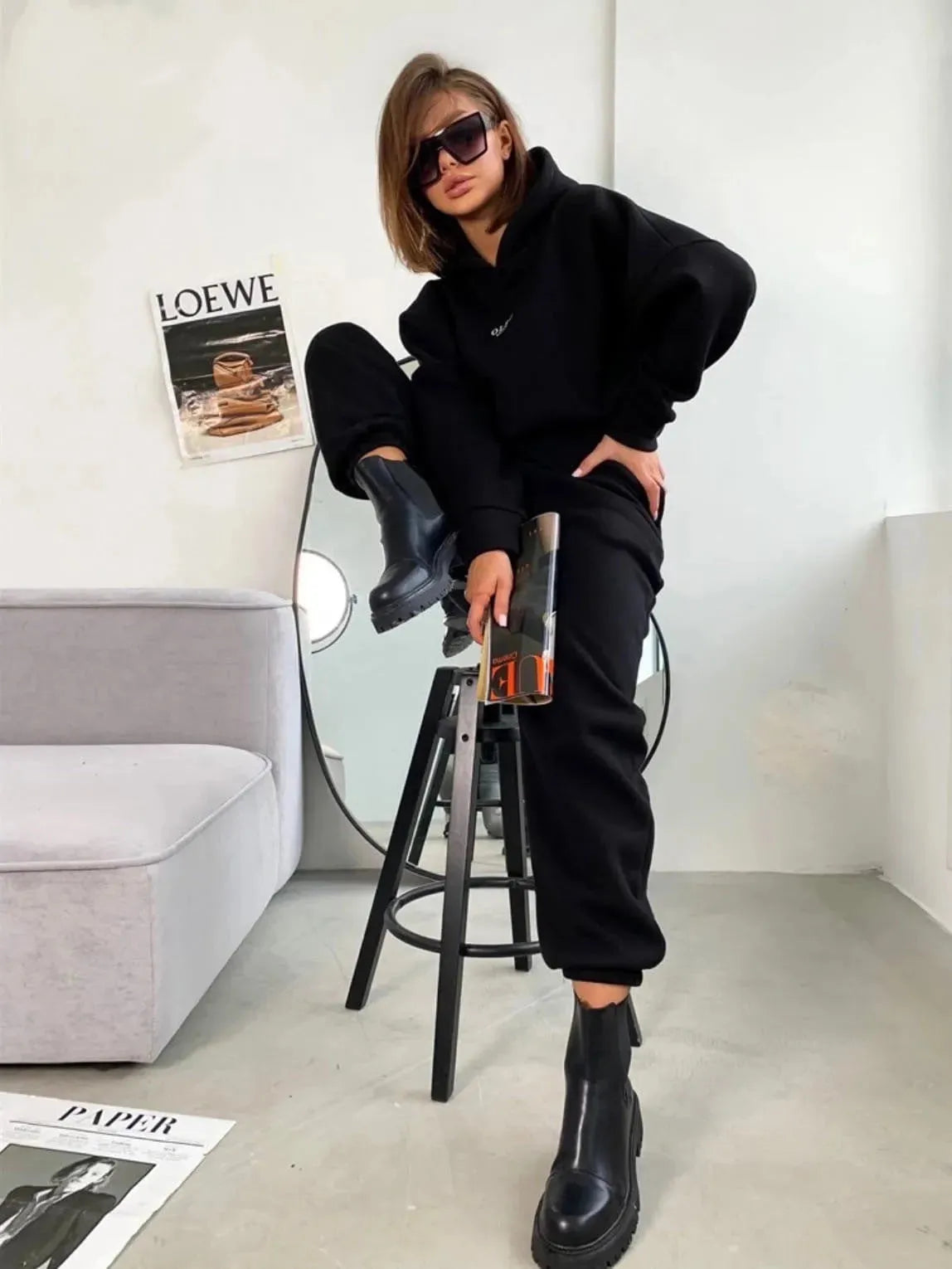 Women's Knitting Fleece Casual Suit - Bellarte Enchanté Women's Knitting Fleece Casual Suit