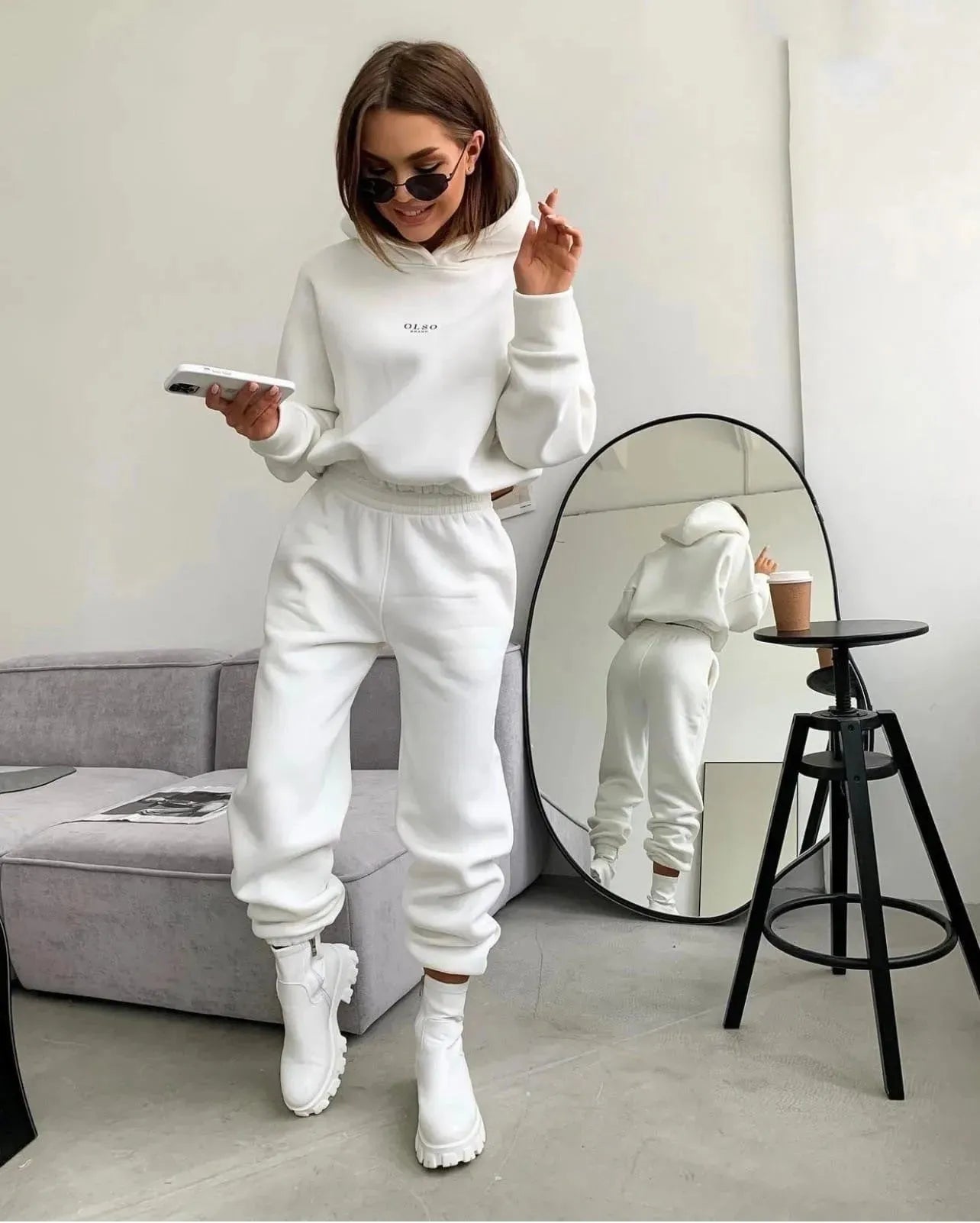 Women's Knitting Fleece Casual Suit - Bellarte Enchanté Women's Knitting Fleece Casual Suit