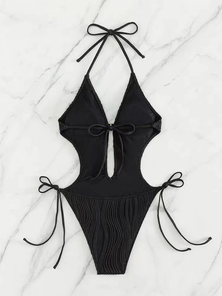 Women's Lace Up Triangle Bikini Swimsuit - Bellarte Enchanté Women's Lace Up Triangle Bikini Swimsuit