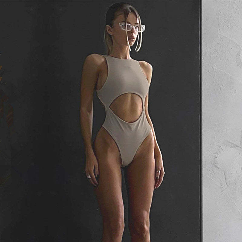 Women's Open-navel Round-neck Bodysuit - Bellarte Enchanté Women's Open-navel Round-neck Bodysuit