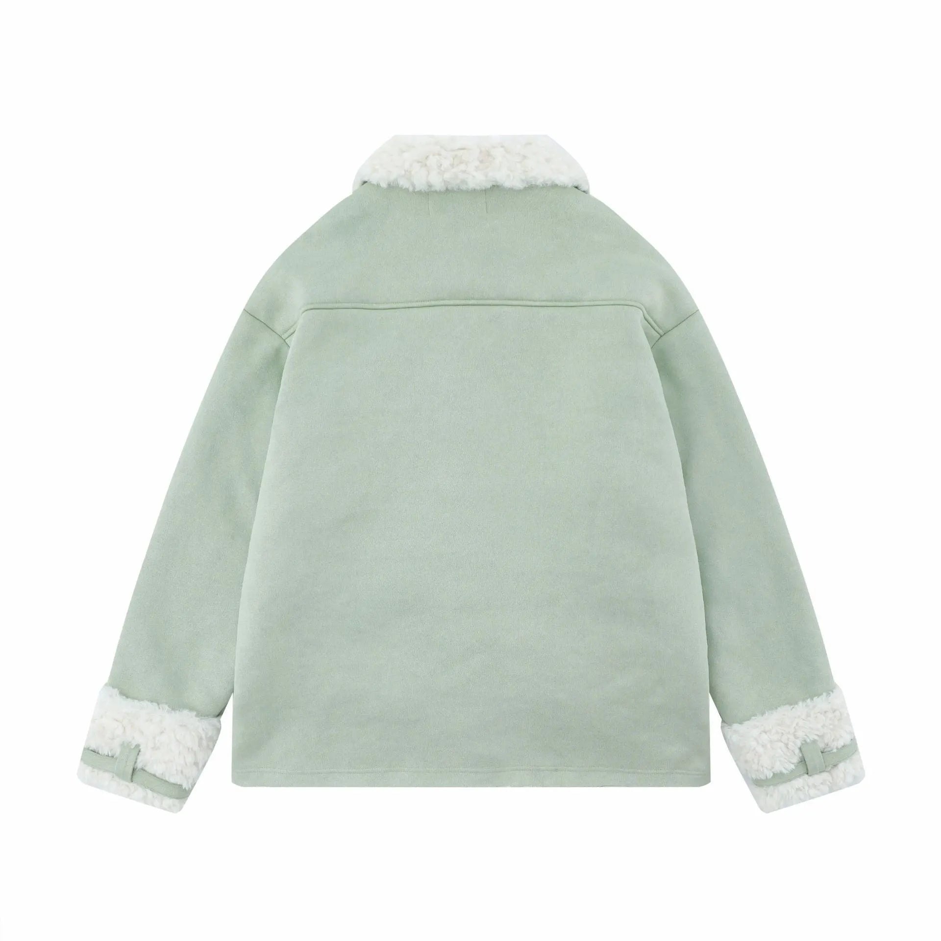 Women's Patchwork Lambswool Lapel Cotton-padded Coat - Bellarte Enchanté Women's Patchwork Lambswool Lapel Cotton-padded Coat