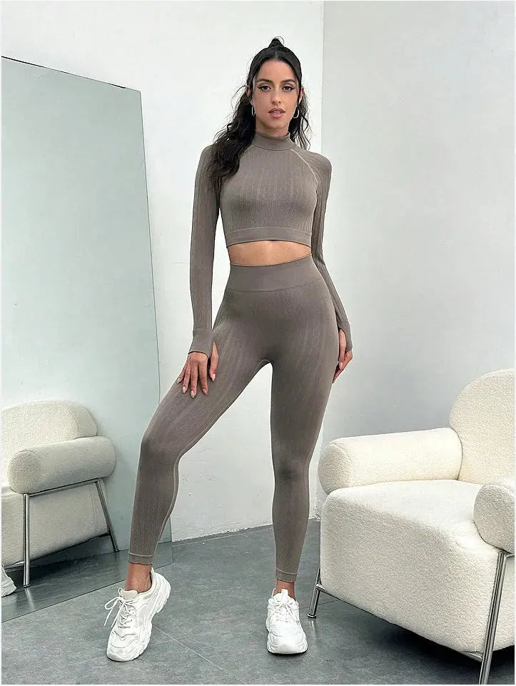 Women's Peach Fitness Sports Tight Long Sleeve Yoga - Bellarte Enchanté Women's Peach Fitness Sports Tight Long Sleeve Yoga