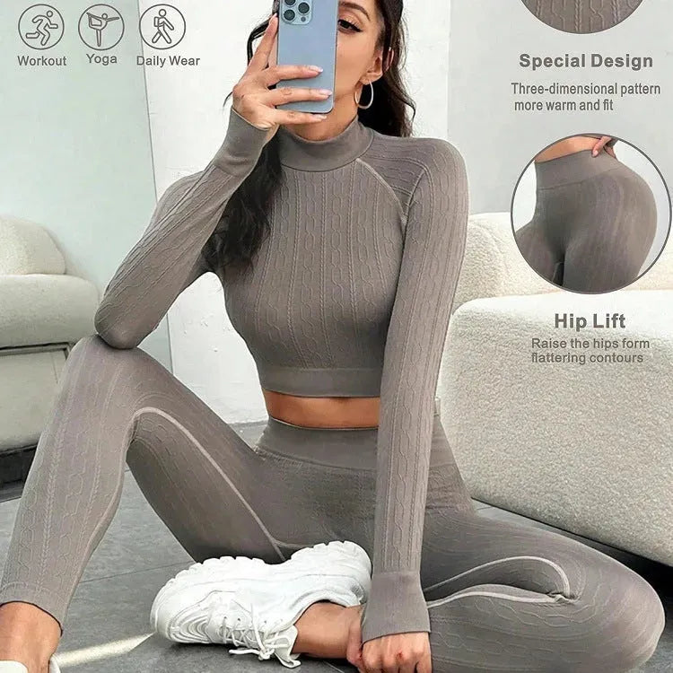 Women's Peach Fitness Sports Tight Long Sleeve Yoga - Bellarte Enchanté Women's Peach Fitness Sports Tight Long Sleeve Yoga