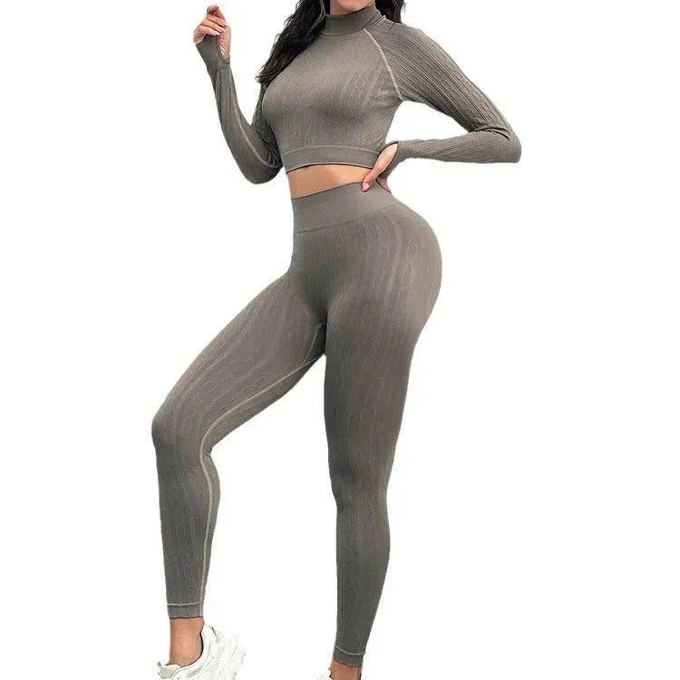 Women's Peach Fitness Sports Tight Long Sleeve Yoga - Bellarte Enchanté Women's Peach Fitness Sports Tight Long Sleeve Yoga