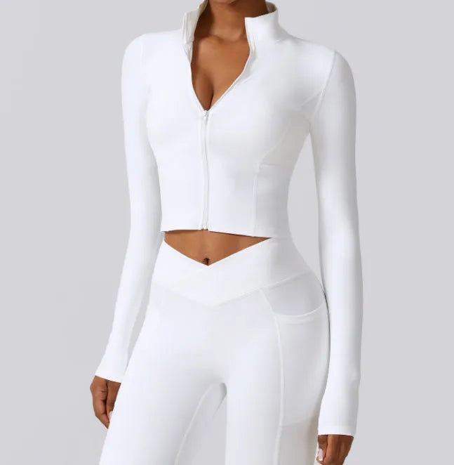 Women's Quick-drying Long Sleeve Yoga Wear Coat Zipper - Bellarte Enchanté Women's Quick-drying Long Sleeve Yoga Wear Coat Zipper