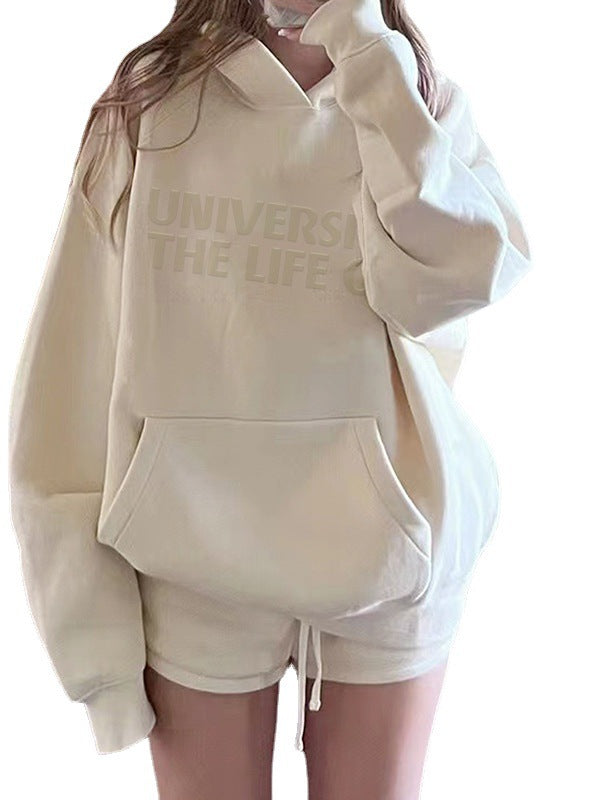 Women's Raglan Sleeve Letter Print Sweatshirt - Bellarte Enchanté Women's Raglan Sleeve Letter Print Sweatshirt