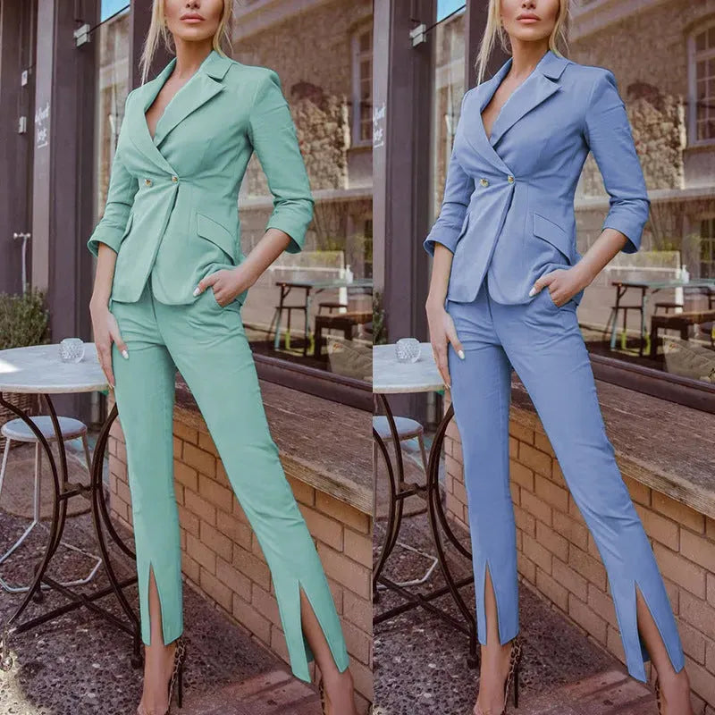 Women's Slim Fit Waist Small Suit Outfit - Bellarte Enchanté Women's Slim Fit Waist Small Suit Outfit