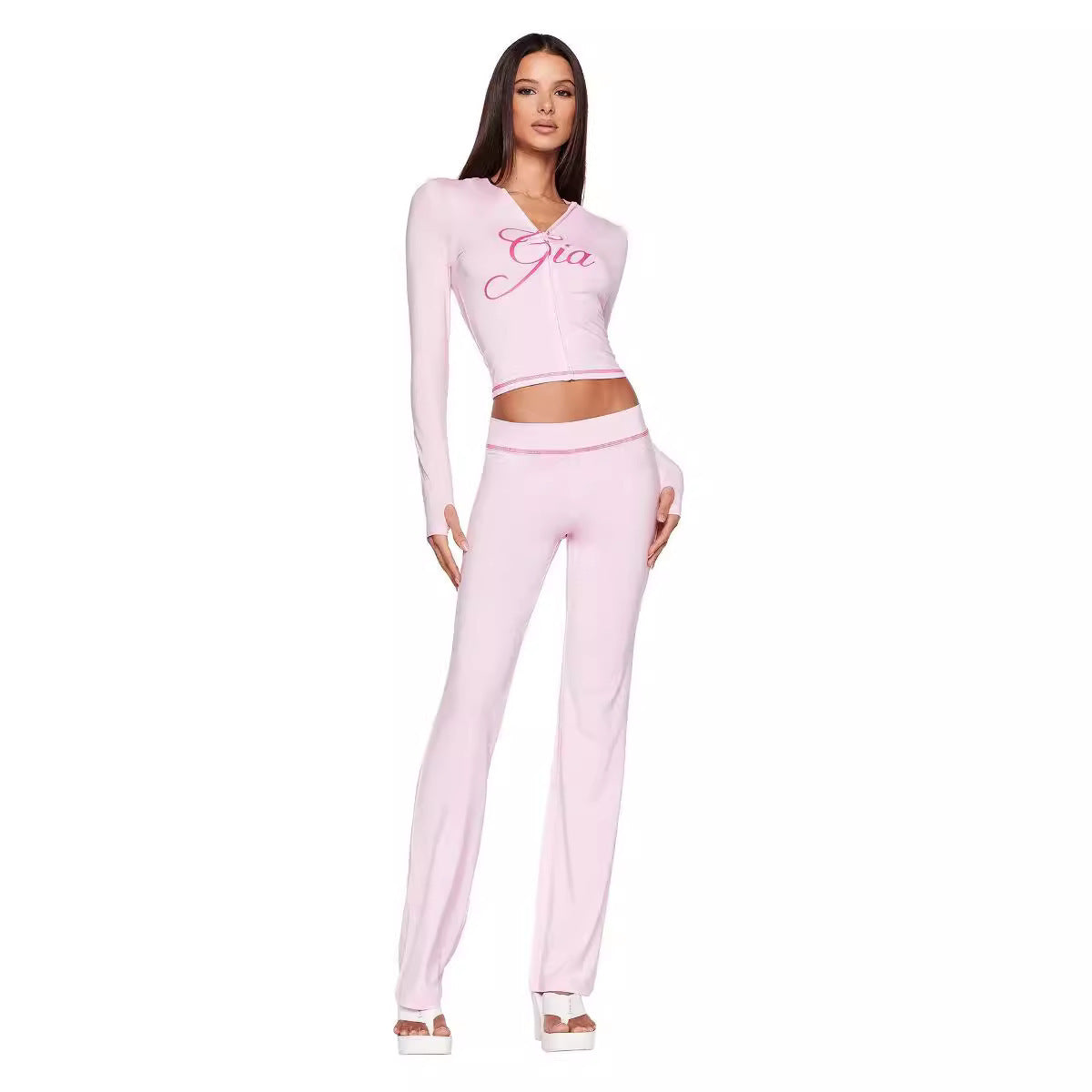 Women's Solid Color Yoga Jacket Trousers Casual Suit - Bellarte Enchanté Women's Solid Color Yoga Jacket Trousers Casual Suit