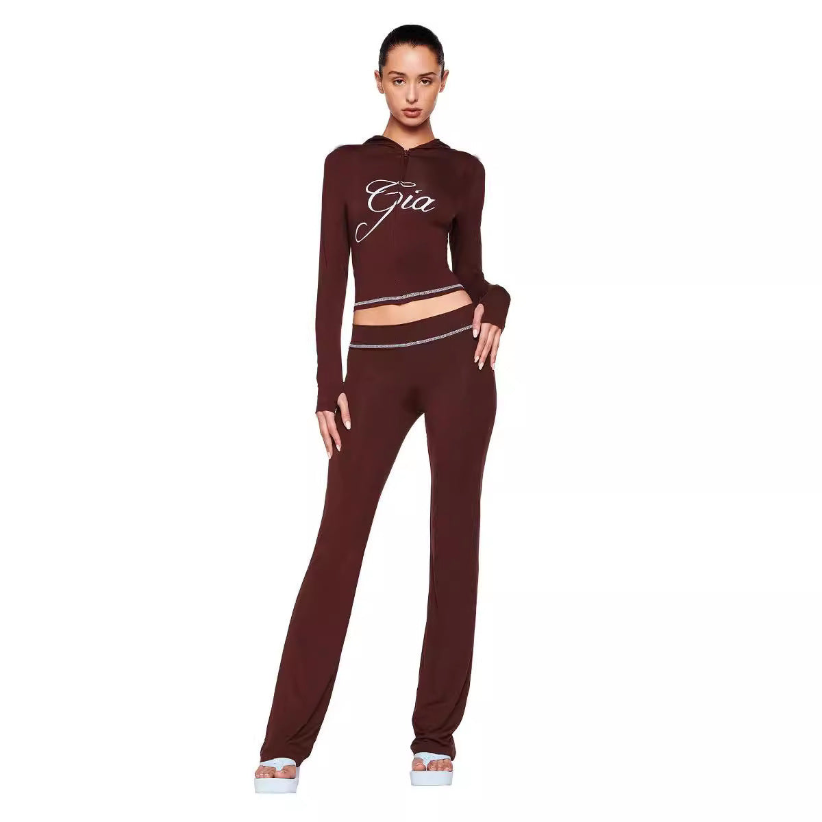 Women's Solid Color Yoga Jacket Trousers Casual Suit - Bellarte Enchanté Women's Solid Color Yoga Jacket Trousers Casual Suit