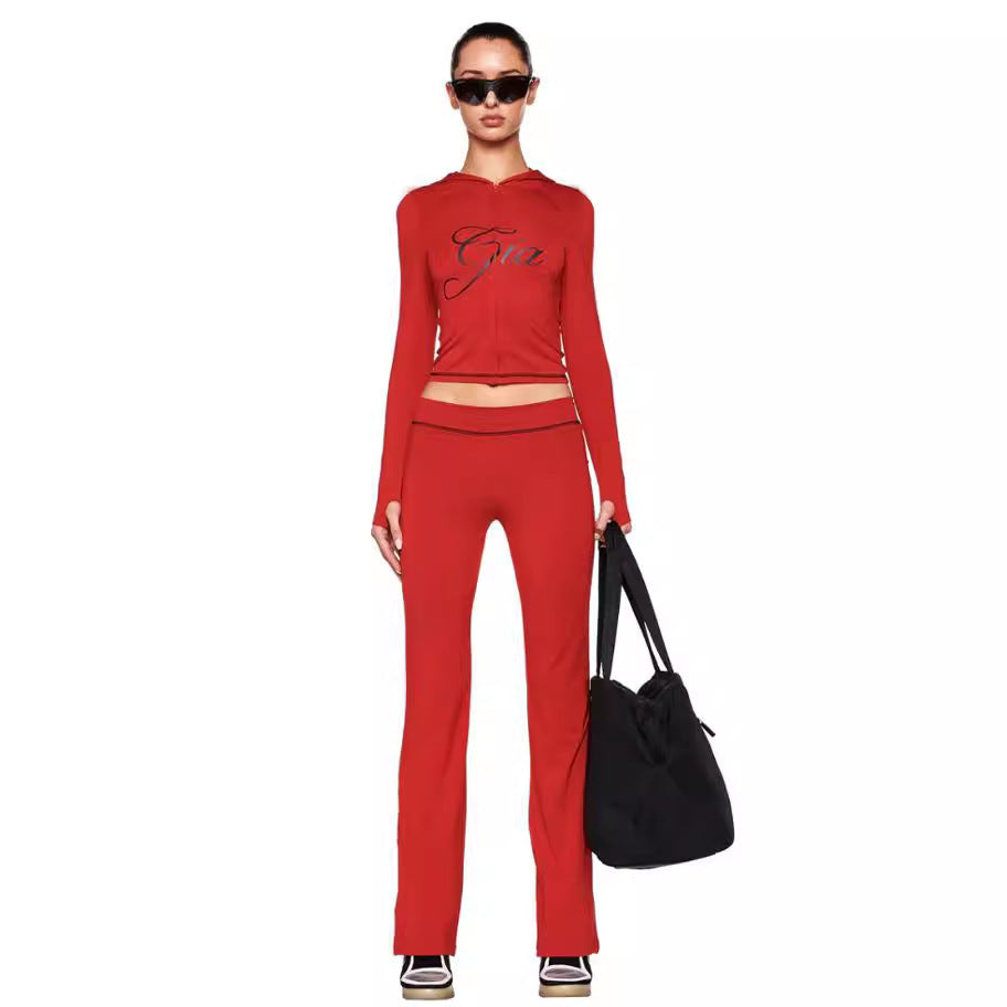 Women's Solid Color Yoga Jacket Trousers Casual Suit - Bellarte Enchanté Women's Solid Color Yoga Jacket Trousers Casual Suit