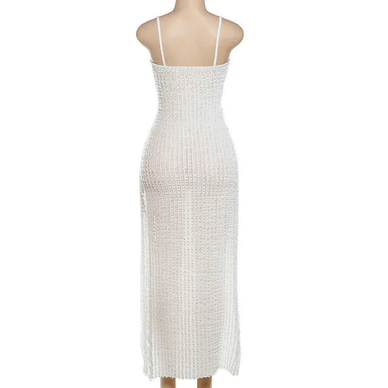 Women's Split Slim Fit Sling Slim Fit Dress - Bellarte Enchanté Women's Split Slim Fit Sling Slim Fit Dress