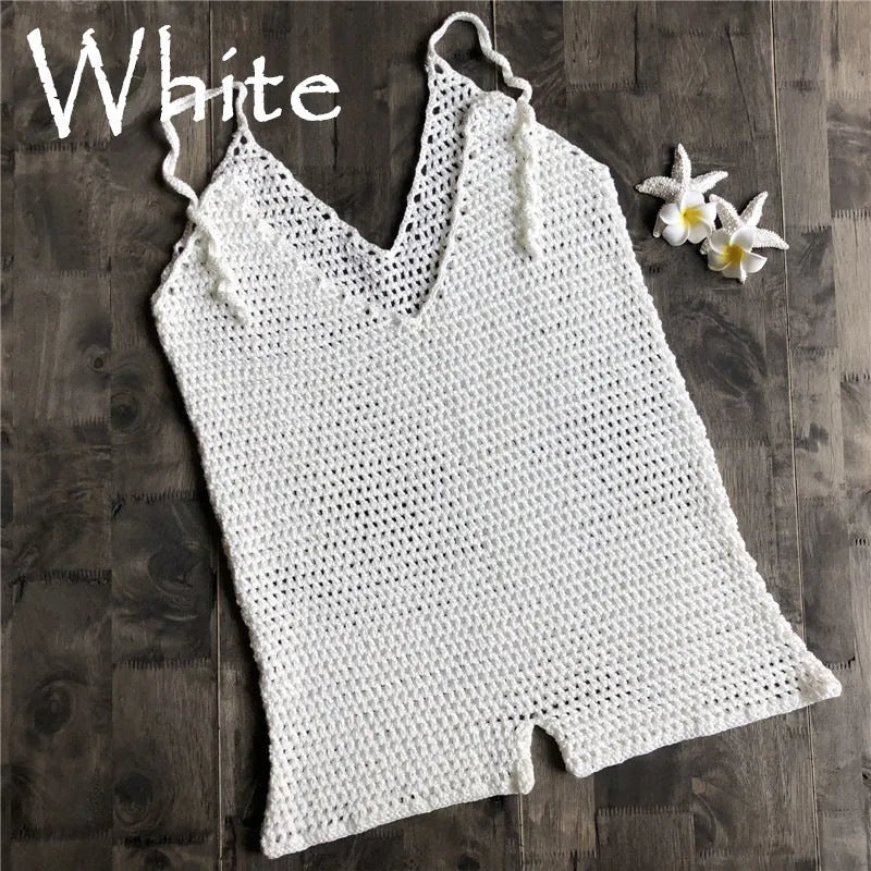 Women's Summer Beach Hand Crochet One Piece - Bellarte Enchanté Women's Summer Beach Hand Crochet One Piece