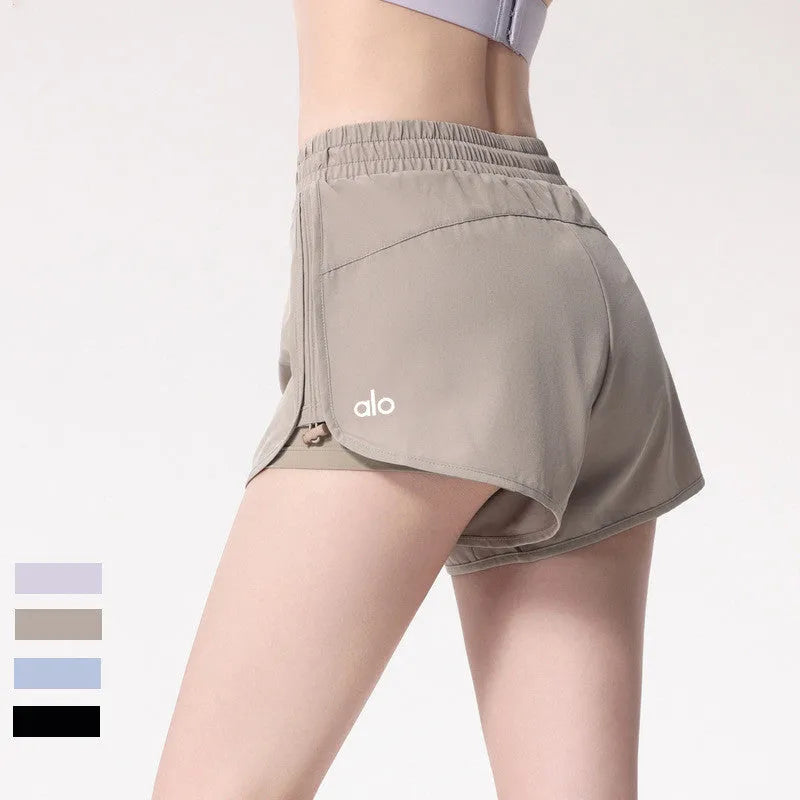Women's Summer High Waist Casual Quick-drying Breathable Drawstring Sports Yoga Shorts - Bellarte Enchanté Women's Summer High Waist Casual Quick-drying Breathable Drawstring Sports Yoga Shorts