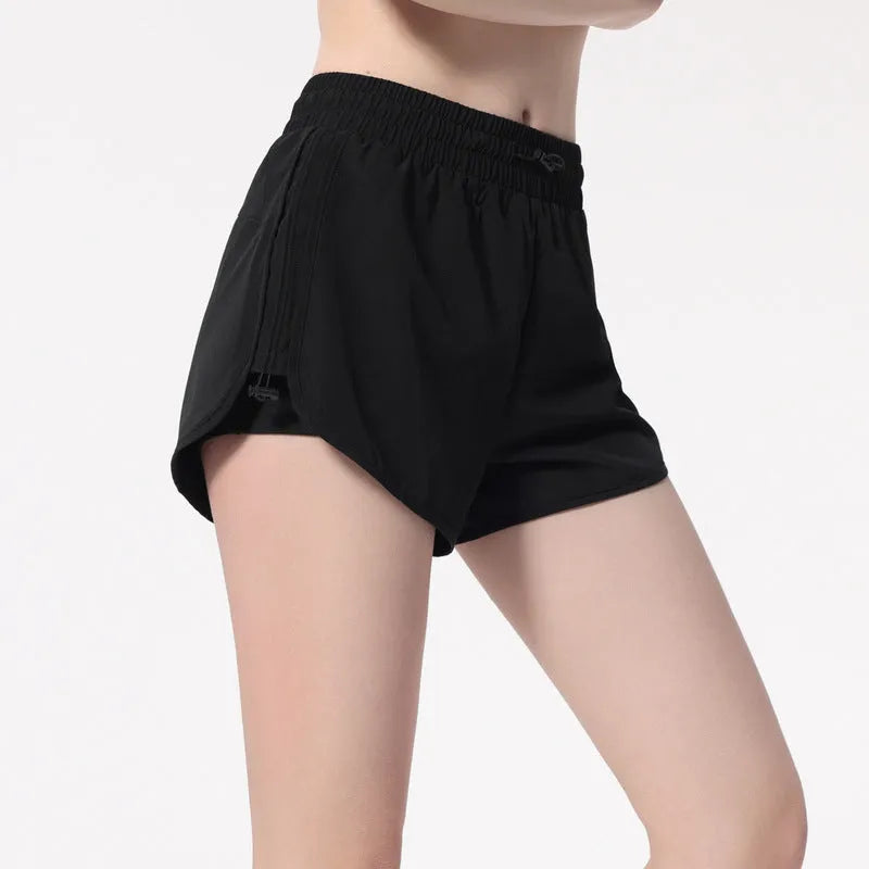 Women's Summer High Waist Casual Quick-drying Breathable Drawstring Sports Yoga Shorts - Bellarte Enchanté Women's Summer High Waist Casual Quick-drying Breathable Drawstring Sports Yoga Shorts