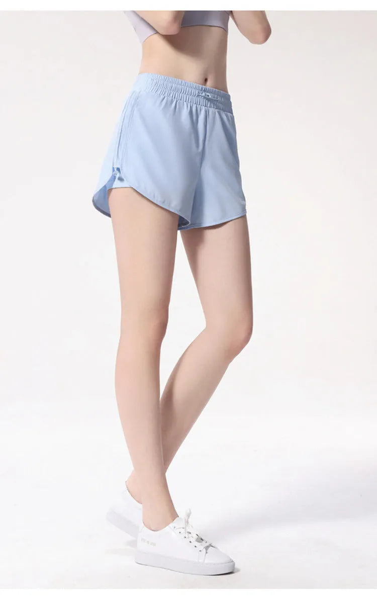 Women's Summer High Waist Casual Quick-drying Breathable Drawstring Sports Yoga Shorts - Bellarte Enchanté Women's Summer High Waist Casual Quick-drying Breathable Drawstring Sports Yoga Shorts