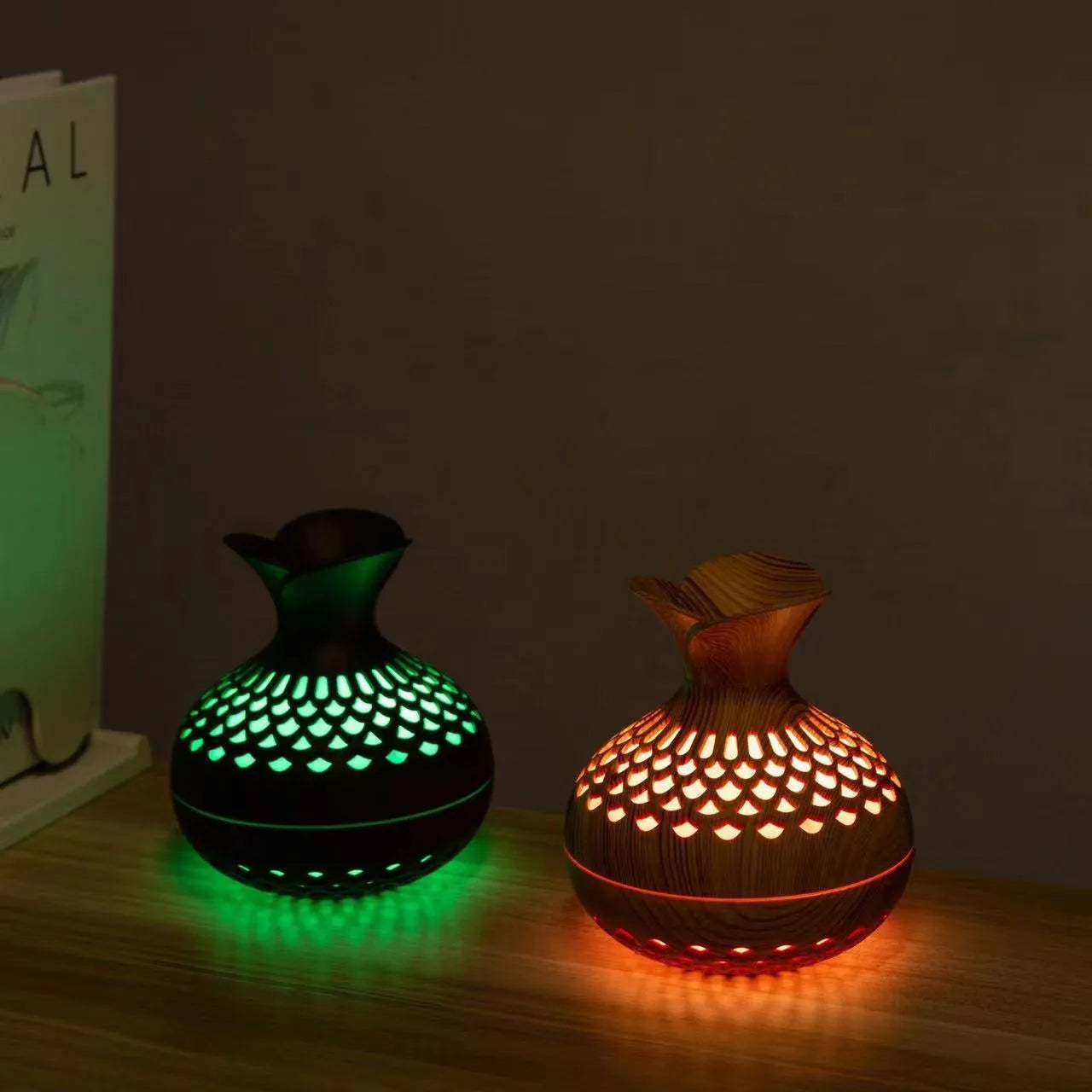 Wood Grain Mushroom Humidifier Mini Colorful Aroma Diffuser - Bellarte Enchanté Wood Grain Mushroom Humidifier Mini Colorful Aroma Diffuser