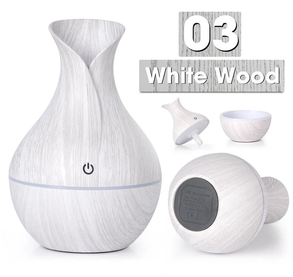 Wood Grain Mushroom Humidifier Mini Colorful Aroma Diffuser - Bellarte Enchanté Wood Grain Mushroom Humidifier Mini Colorful Aroma Diffuser