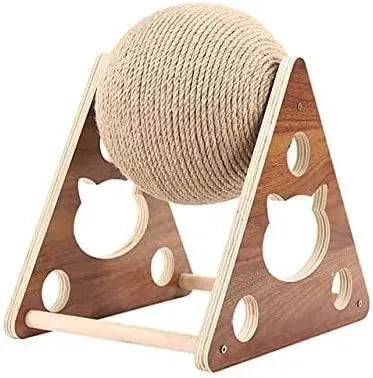 Wooden Cat Catching Treadmill Ball Toy Cat Grinding Claw Sisal Rope Ball - Bellarte Enchanté Wooden Cat Catching Treadmill Ball Toy Cat Grinding Claw Sisal Rope Ball