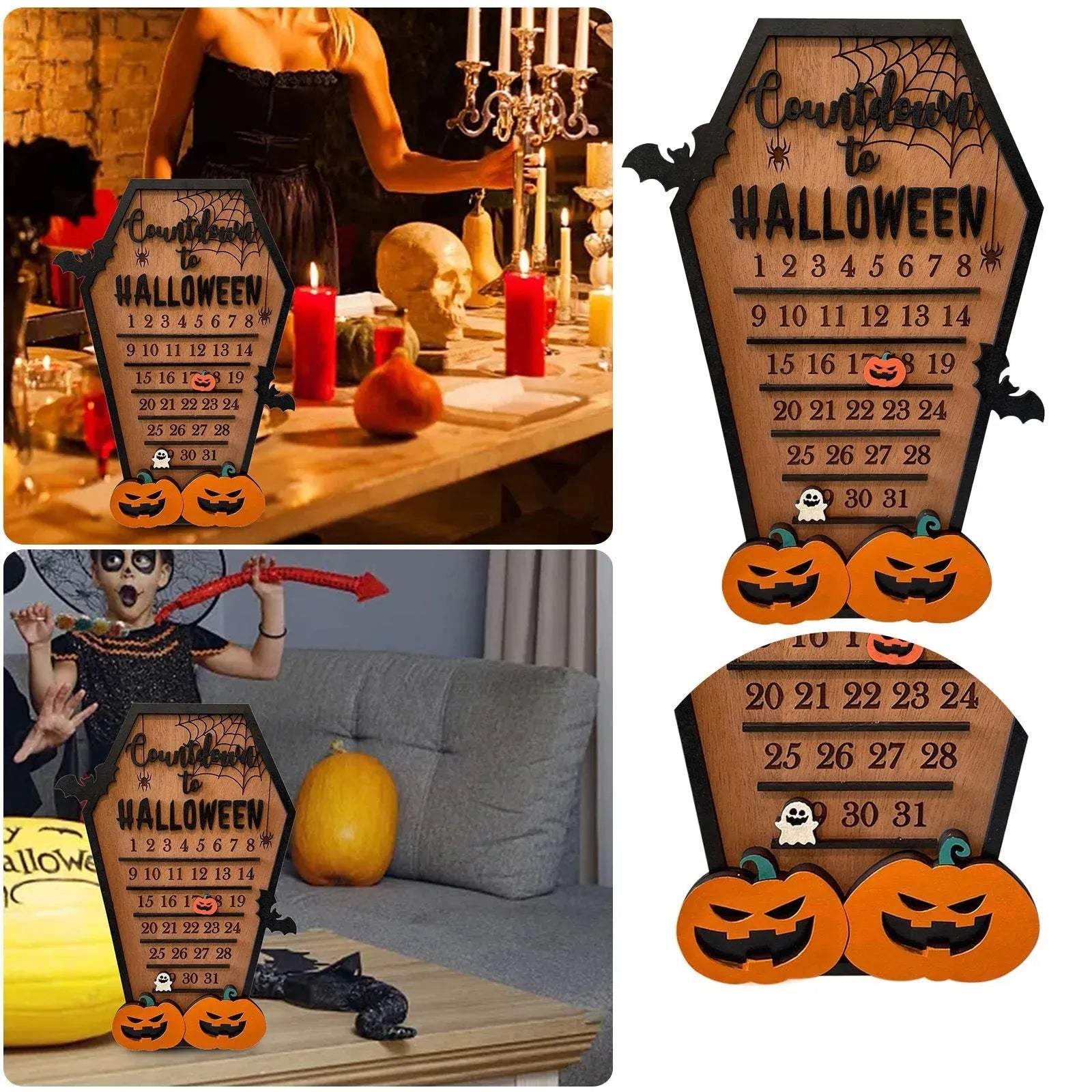 Wooden Halloween Decoration American Style - Bellarte Enchanté Wooden Halloween Decoration American Style