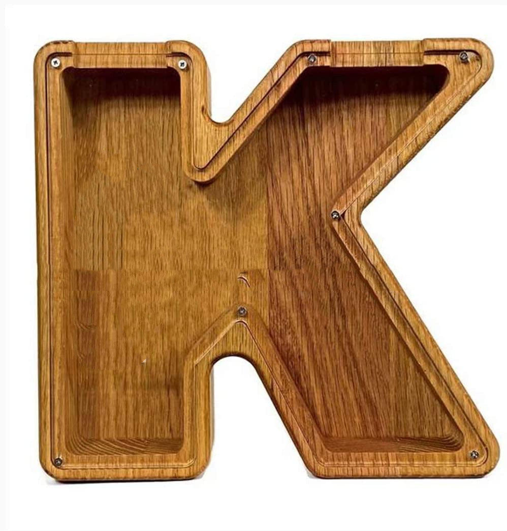 Wooden Letter Piggy Bank Creative Piggy Bank Nordic Style Piggy Bank - Bellarte Enchanté Wooden Letter Piggy Bank Creative Piggy Bank Nordic Style Piggy Bank