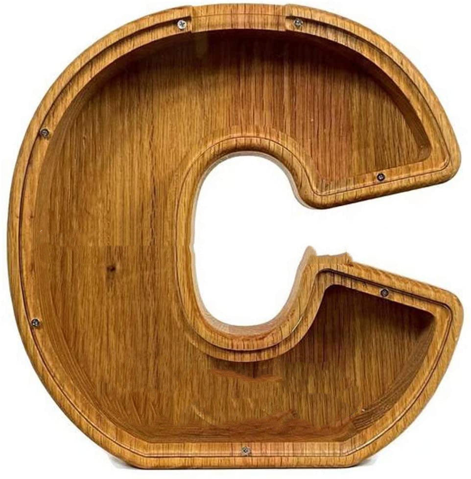 Wooden Letter Piggy Bank Creative Piggy Bank Nordic Style Piggy Bank - Bellarte Enchanté Wooden Letter Piggy Bank Creative Piggy Bank Nordic Style Piggy Bank