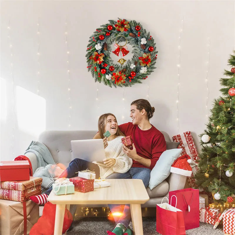 Wreath 60CM Wreath 26IN Wreath Christmas Decorations - Bellarte Enchanté Wreath 60CM Wreath 26IN Wreath Christmas Decorations