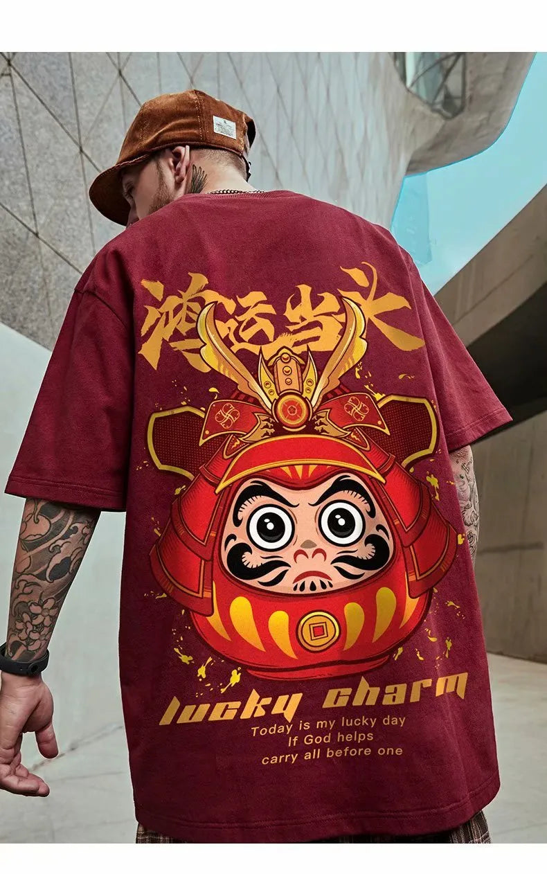 Youth Street Dance Go Out Wave Print Short-sleeved T-shirt Summer Retro Round Neck Wild Youth Half-sleeved Trend Men - Bellarte Enchanté Youth Street Dance Go Out Wave Print Short-sleeved T-shirt Summer Retro Round Neck Wild Youth Half-sleeved Trend Men