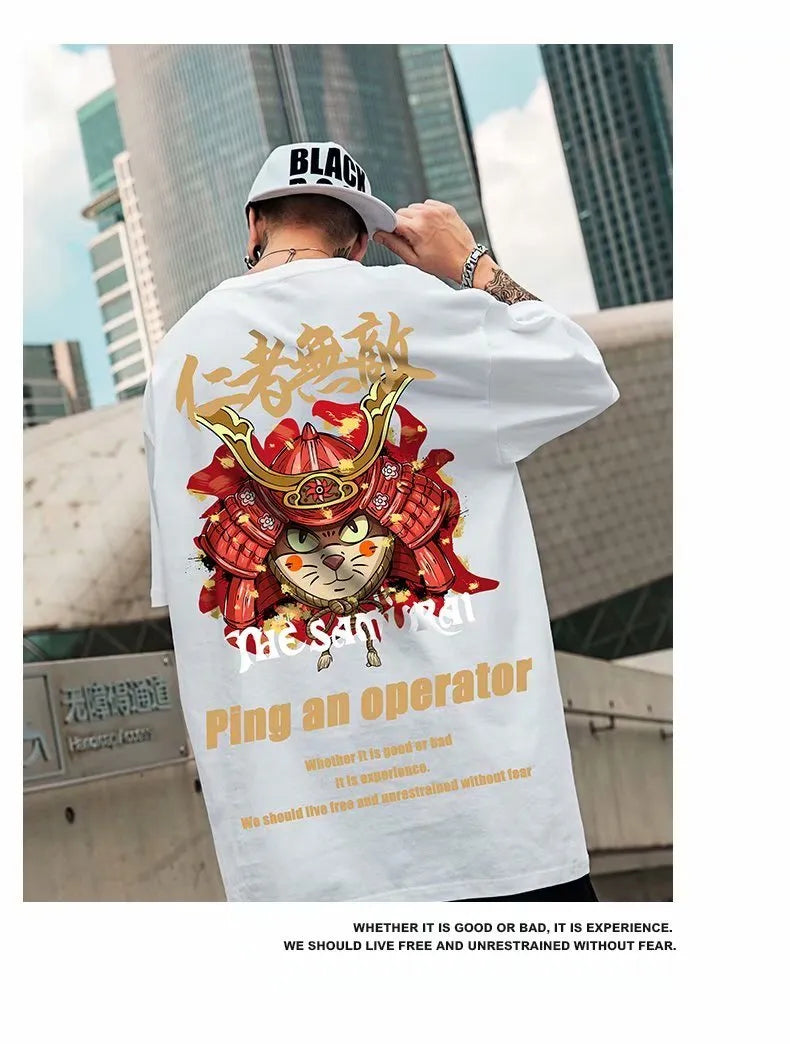 Youth Street Dance Go Out Wave Print Short-sleeved T-shirt Summer Retro Round Neck Wild Youth Half-sleeved Trend Men - Bellarte Enchanté Youth Street Dance Go Out Wave Print Short-sleeved T-shirt Summer Retro Round Neck Wild Youth Half-sleeved Trend Men